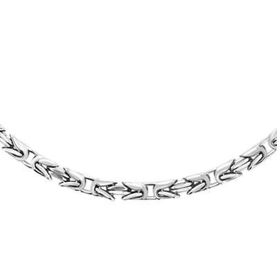 Juwelier Zwartevalk zilveren vierkante koningsschakel armband - BIZ 80/20cm