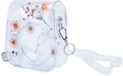 Dailygoods- Cameratas Draagbaar - Beschermende Hoes - PVC - Verstelbare Schouderriem - Mini 11/9/8 Camera - Daisy/Babysbreath Stijl