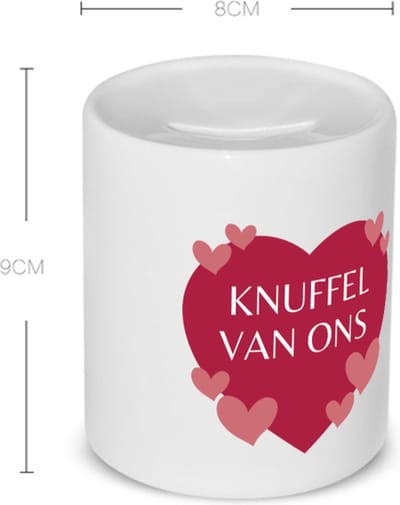 Akyol - knuffel van ons Spaarpot - Liefde - iemand die liefde nodig heeft - verjaardagscadeau - kado - gift - geschenk - 350 ML inhoud