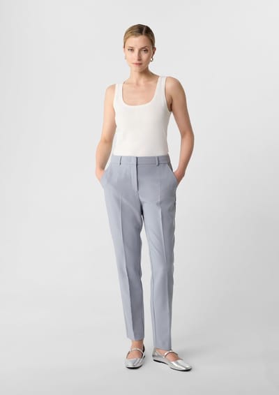 Cigarette stijl geperste broek verkort dames COMMA