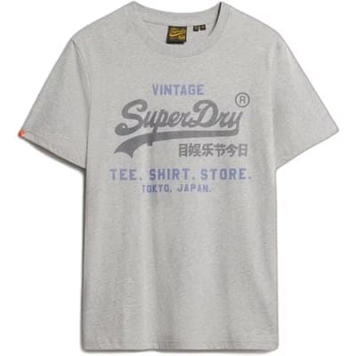 Superdry Heritage T-shirt met Vintage Logo en Relaxte Pasvorm Grey Grootte: Xxxl