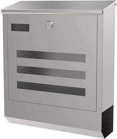 Brievenbus - Brievenbak - Post Ontvangen - Met Slot - 42 cm - Zilver