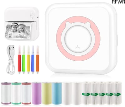 RFWR® Draadloze Mini Fotoprinter voor Smartphone - Compacte en Draagbare Thermische Printer