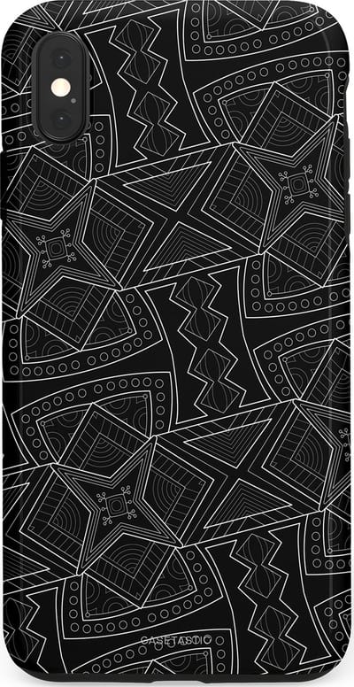 Casetastic Hoesje Geschikt voor Apple iPhone Xs Max - Stijlvolle Beschermende Duo-layer Case - Afrikaanse kunst