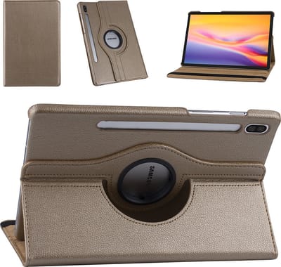 Samsung Galaxy Tab S6 Goud Book Case Tablethoes - PU