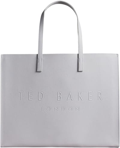 Ted Baker schoudertas Sukicon Crosshatch East West Icon Bag Lt - Grey Lichtgrijs