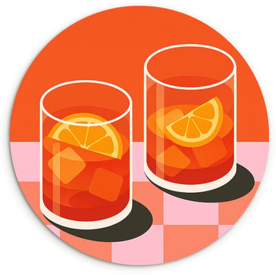 WallCircle® Wandcirkel 120x120 cm - Muurcirkel Sinaasappel - Glazen - Oranje - Muurdecoratie woonkamer - Wanddecoratie slaapkamer - Kamer decoratie accessoires - Ronde schilderijen XXL