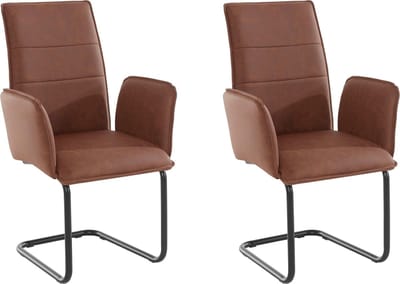 Mitzi-Fauteuil - Bruin - Set van 2