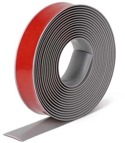 6 m zelfklevend overgangsprofiel - 4 cm breed - PVC deurlijst voor vloeren en deuren - Grijs