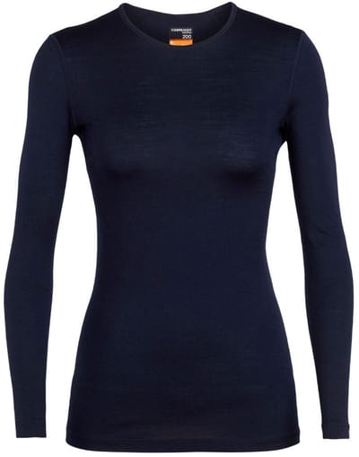 Icebreaker 200 Oasis Crewe Dames Thermoshirt Midnight Navy-423 M