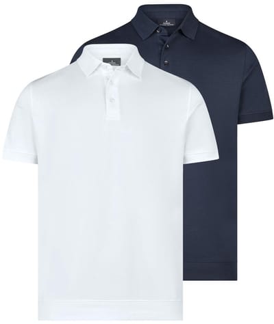 RAGMAN Heren poloshirt 2 pack Basic