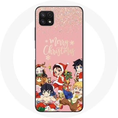 Coque pour Samsung Galaxy A22 5G Demon slayer merry christmas affiche Anime Manga
