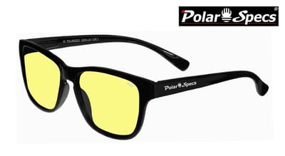 Polar Specs® Polariserende Nachtbril Wayfarer Classic PS9011 – Shiny Black – Small – Unisex