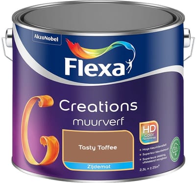 Flexa - Creations Muurverf Zijdemat - Tasty Toffee - Mengverf - 2,5 L