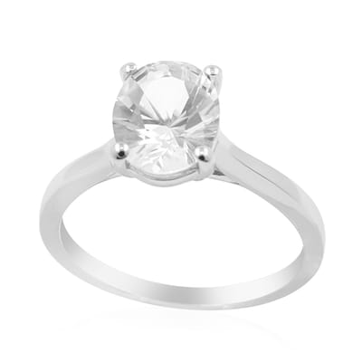 Cavill - Zilveren Ring met Danburiet 1,512 ct - 925 Sterling Zilver - Ovaal Briljantslijpsel - Elegante Prong Zetting - Mexicaanse Edelsteen
