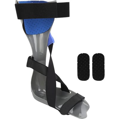 Attelle de pied tombant Support de cheville Orthèse Sangles élastiques stables Pour la correction de la posture Polypropylène Nylon Pour dormir en extérieur gray