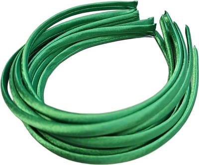 Fako Fashion - Diadeem - Satijn - 10mm - Groen - 10 Stuks