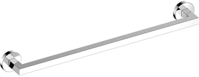 KEUCO Badhanddoekhouder van metaal, hoogglans verchroomd, 60 cm lang, lijm of boren, voor badkamer of sauna, voor handdoeken, wandmontage, handdoekstang, Edition 90