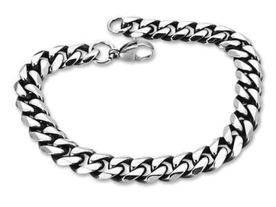 Amanto Armband Bavo - 316L Staal - Cuban Schakel - 9mm - 21cm
