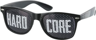 LOUD AND CLEAR® - Zonnebril - Festival Bril - Feestbril - Bril - HARDCORE - Zwart