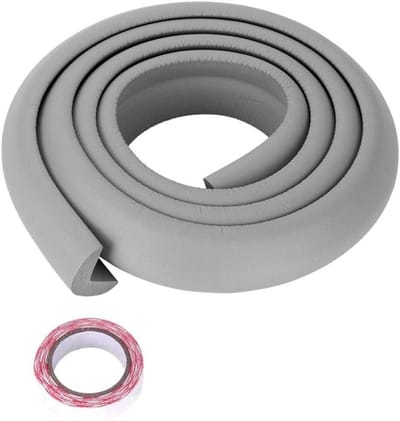 Jhubersproducts - Babybumperstrips - Hoekbeschermer - Veiligheidsbuffer voor meubels - Grijs - Babyproofing - Zacht rubber voor optimale bescherming -