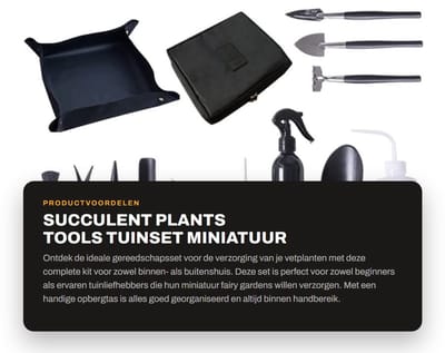 Dailygoods- Tuingereedschapset 14 Stuks - Vetplant Gereedschap - Transplantatie Gereedschappen - Opbergtas - Waterdichte Plantenpotmat - Lichtgewicht en Hoogwaardige Materialen - Tuingereedschap