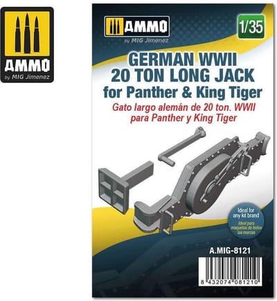 AMMO by Mig Jimenez Modelbouwpakket - AMMO MIG 8121 GERMAN WWII 20 TON LONG JACK Panther Tiger Resin onderdeel - 1:35 - Modelbouw