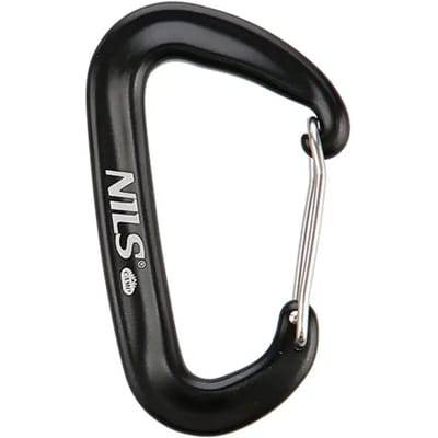 Nils Camp NC1707 - Karabijnhaak - 12KN - Zwart - Aluminium