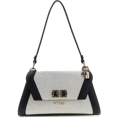 GUESS schoudertas Karnilla Flap Shoulder Bag Natural / Black beige