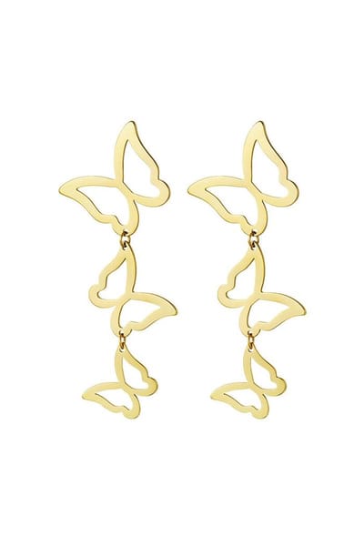 Bijoutheek Oorknoppen Statement Butterflies Goud