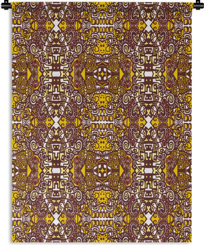 Wandkleed - Wanddoek - Patroon - Azteken - Mexico - 150x200 cm - Wandtapijt