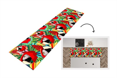 Keukenloper - Loper keuken - Jungle - Papegaai - Vogels - Design - 200x50 cm - Keukenloper vinyl