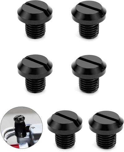6 Stuks Motorfiets Spiegel Blindpluggen, Aluminium CNC Schroeven M10 x 1.25 voor Links en Rechts Draaiend Gebruik