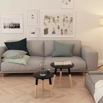 Eunoia Bijzettafel Set Sedilo Zwart - 2 Stuks