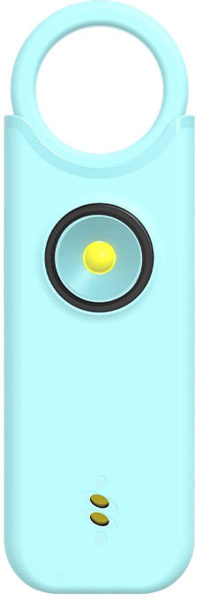 Persoonlijk Alarm - Persoonlijk alarm zelfverdediging - Alarm sleutelhanger - 135dB zelfverdedigingssirene voor vrouwen met - Sleutelhanger met LED - persoonlijke bescherming onderweg en thuis - Alarm voor kinderen, vrouwen en ouderen (Lichtblauw)
