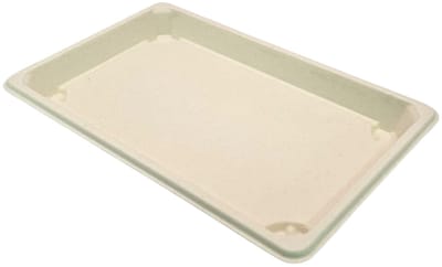 100 stuks Bio suikerriet Snackschaaltje - snackbakjes V3, snackbakje, suikerriet bakje, - kaassoufflé bakje 216 x 136 x 20 mm