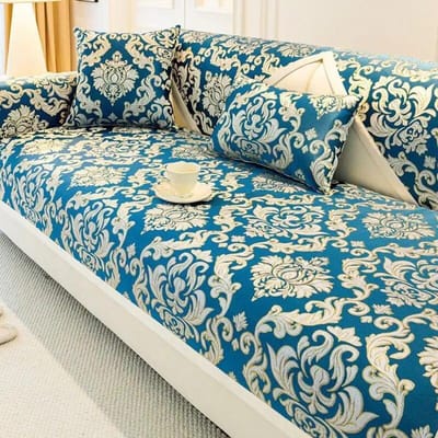 Mode Jacquard Hoogwaardige Chenille Bankhoes Luxe Borduurwerk Bankhanddoek Chinees Antislip Bankhoezen voor Woonkamer 70x70cm 1pcs