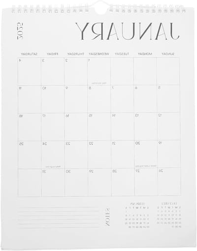 Allecto Plus - Wandkalender 2025-2026 met Jaarkalender - 18 maanden van januari 2025 tot juni 2026