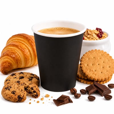 Koffiebeker 7oz 180 ml zwart - 100 Stuks- wegwerp papieren bekers karton – drank bekers – drinkbekers- koffie beker – wegwerpbeker – Koffiekopjes – Koffiemokken - Warme en Koude Dranken