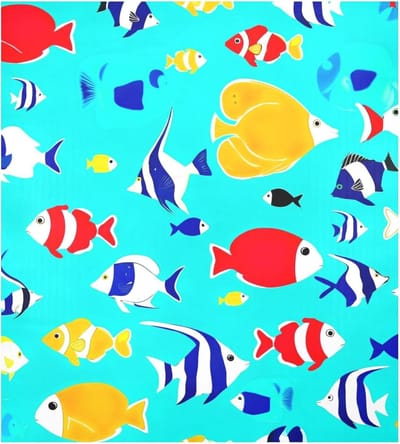 Kleurrijke Vis Teal Blue Vaatwasser Sticker Magneet Cover, Magnetische Afwasmachine Front Covers Keuken Vaatwasser Magneet