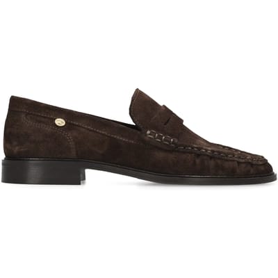 Fred De La Bretoniere - BODIL BEAU Loafer Suede Dark Brown - Maat 37