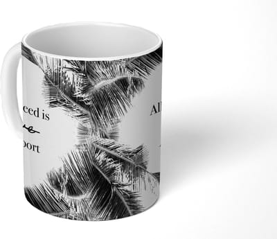 Mok - Koffiemok - Spreuken - Quotes - All you need is a passport - Paspoort - Mokken - 350 ML - Beker - Koffiemokken - Theemok - Mok met tekst