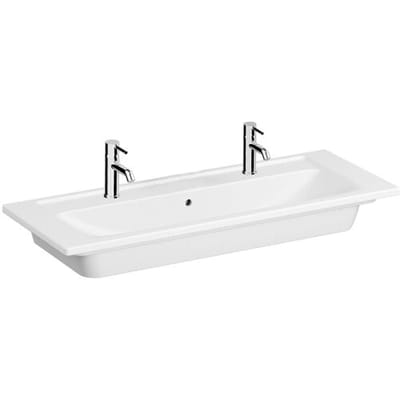 VitrA Integra double furniture washbasin 120 cm, with overflow hole, 2 tap holes 7058B003-1474