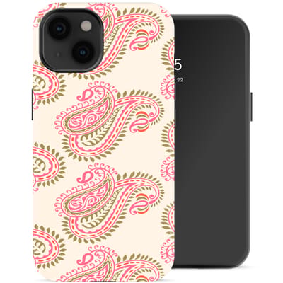 Selencia Hoesje - Geschikt voor Apple iPhone 14 - Backcover - Paisley Blush