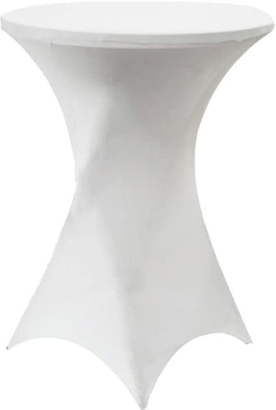 Elastische hoezen voor statafel 80-85 cm - 4 stuks witte spandex tafelkleed