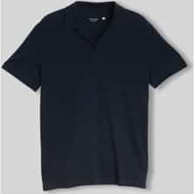 regular fit poloshirt van katoenmix met resortkraag