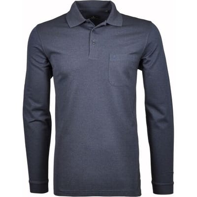 Ragman Polo Softknit Easy Care Mini Jacquard Design Marine / male