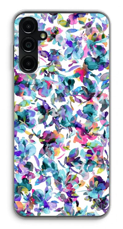 Case Company® - Hoesje geschikt voor Samsung Galaxy A14 hoesje - Hibiscus Flowers - Soft Cover Telefoonhoesje - Bescherming aan alle Kanten en Schermrand
