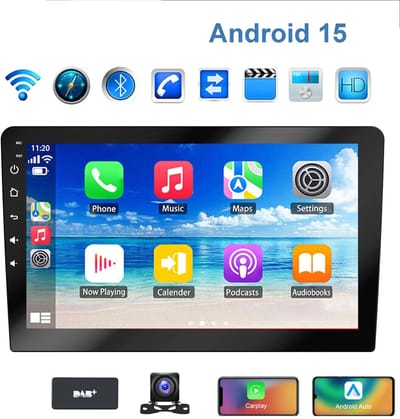 ESSGOO 2 DIN Autoradio Universeel - Bluetooth - DAB Autoradio - Multimedia Autoradio - 10 Inch Touchscreen - Achteruitrijcamera Ingang - Handsfree bellen - 2 + 32 GB - Apple CarPlay en Android Auto - USB Bluetooth WIFI FM