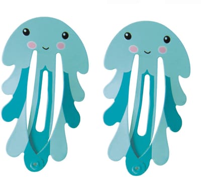 PARTYPRO - 2 blauwe octopus haarspelden